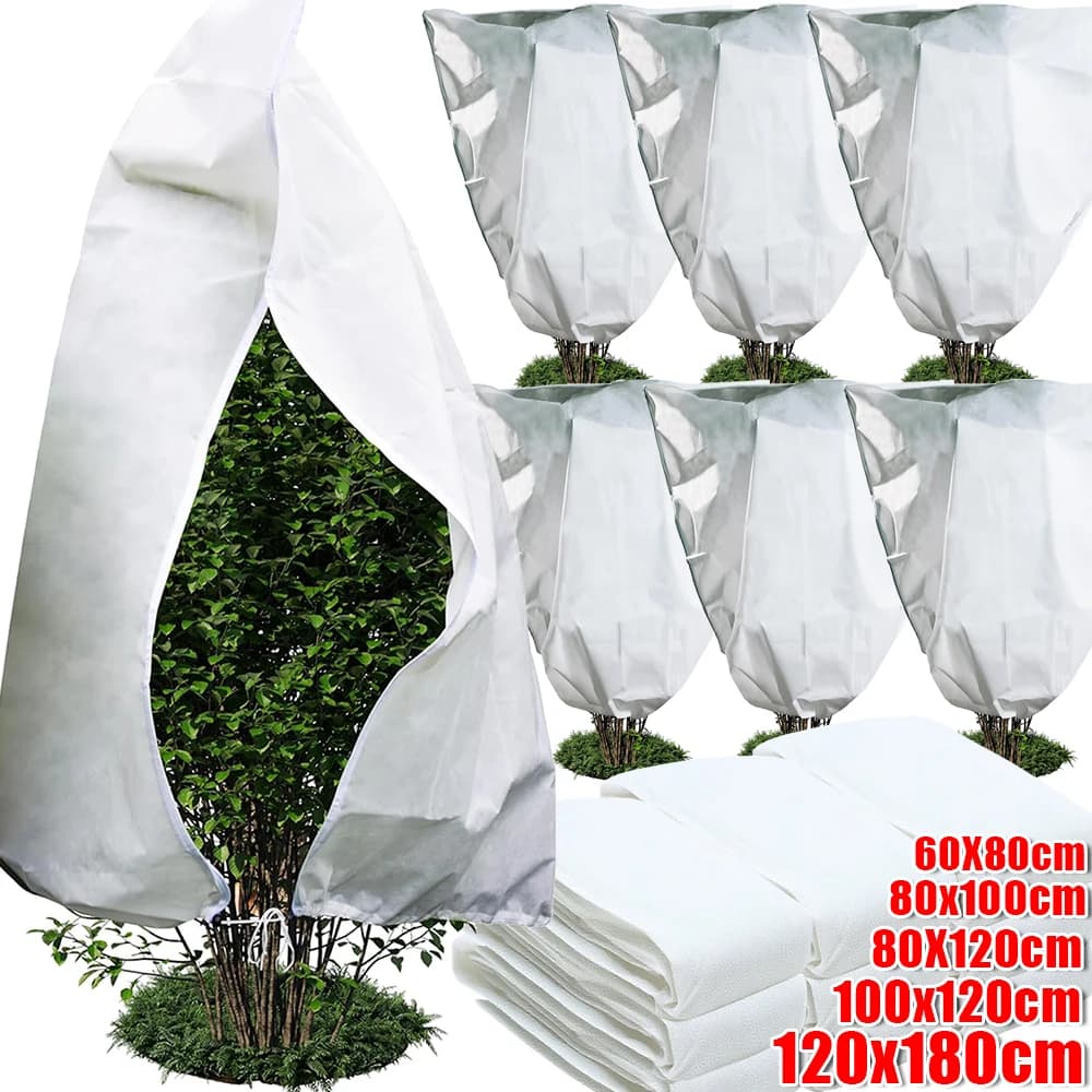 Pokrowce zimowe Gardio – oddychające osłony z włókniny z zamkiem i ściągaczem do ochrony roślin przed mrozem