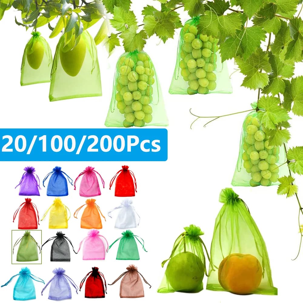 Gardio Fruit Mesh Bags – kolorowe woreczki ochronne na owoce i warzywa (20–100 szt.)